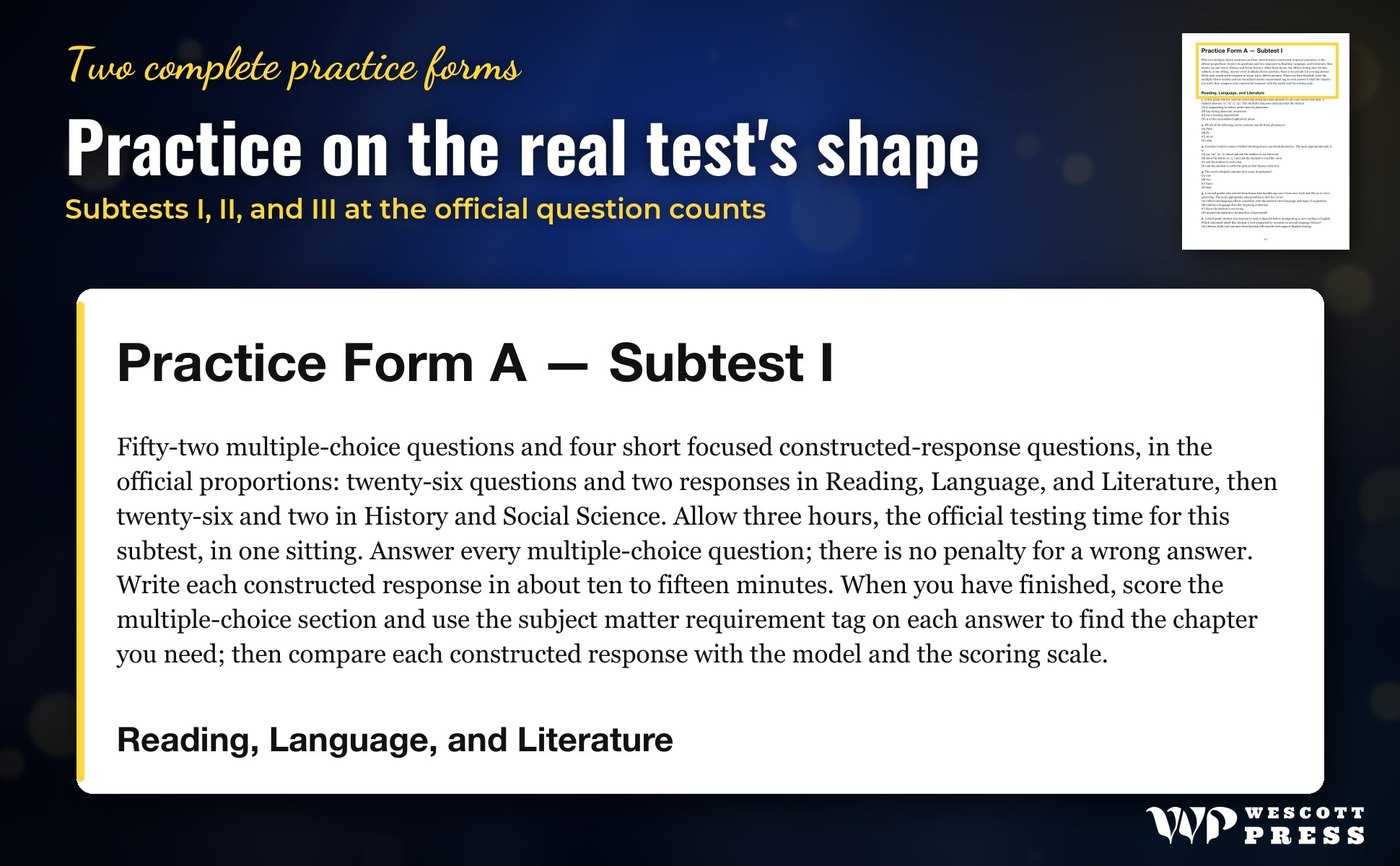 Practice on the real test's shape