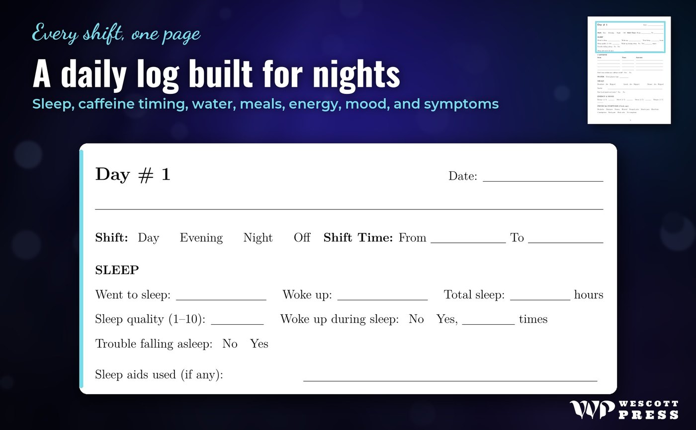 A daily log built for nights