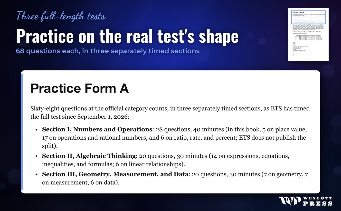 Practice on the real test's shape