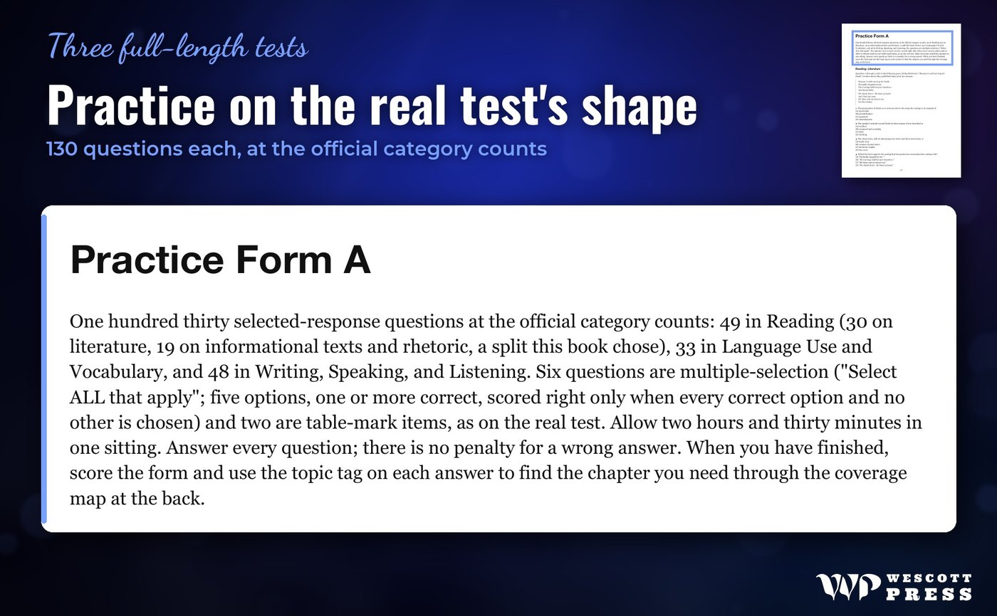 Practice on the real test's shape