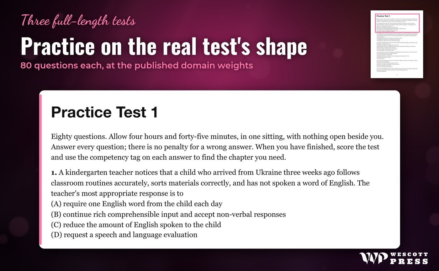 Practice on the real test's shape