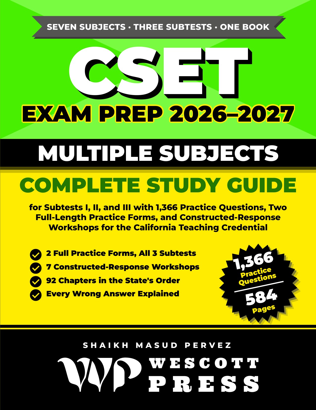 CSET Multiple Subjects Exam Prep 2026-2027 cover