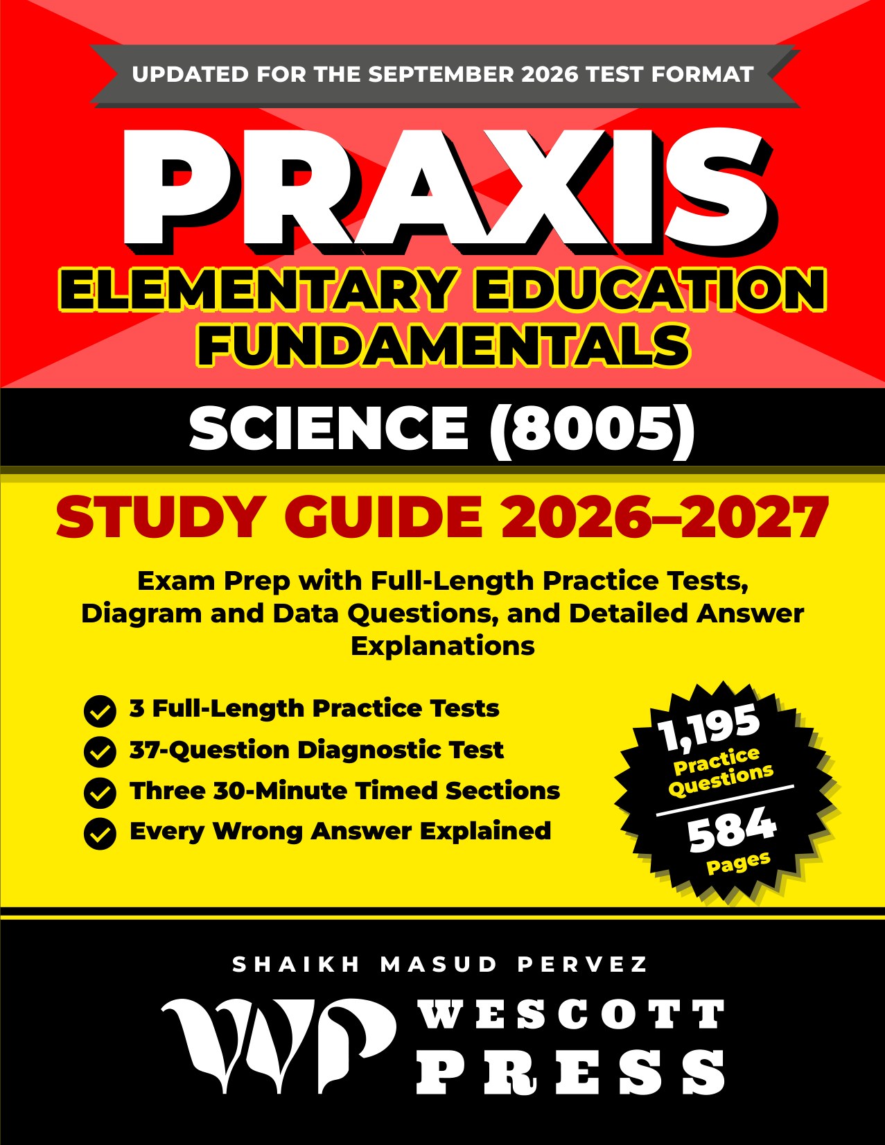 Praxis Elementary Education Fundamentals: Science (8005) Study Guide cover