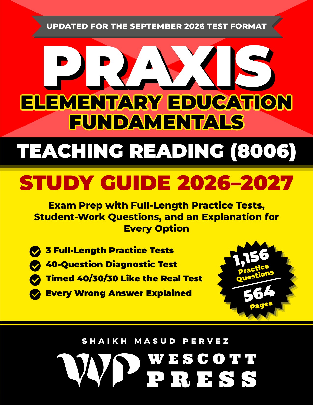 Praxis Elementary Education Fundamentals: Teaching Reading (8006) Study Guide cover