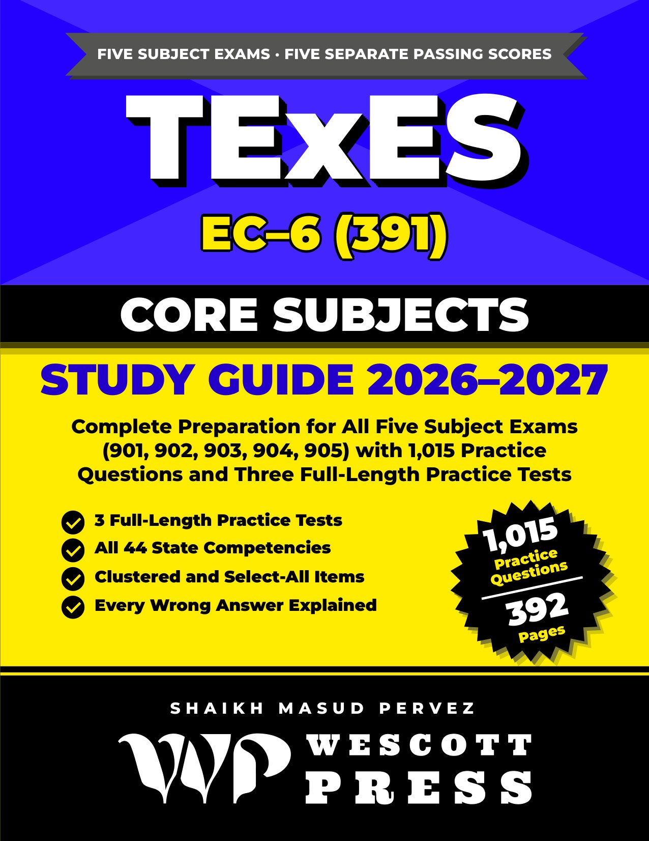 TExES Core Subjects EC-6 (391) Study Guide 2026-2027 cover